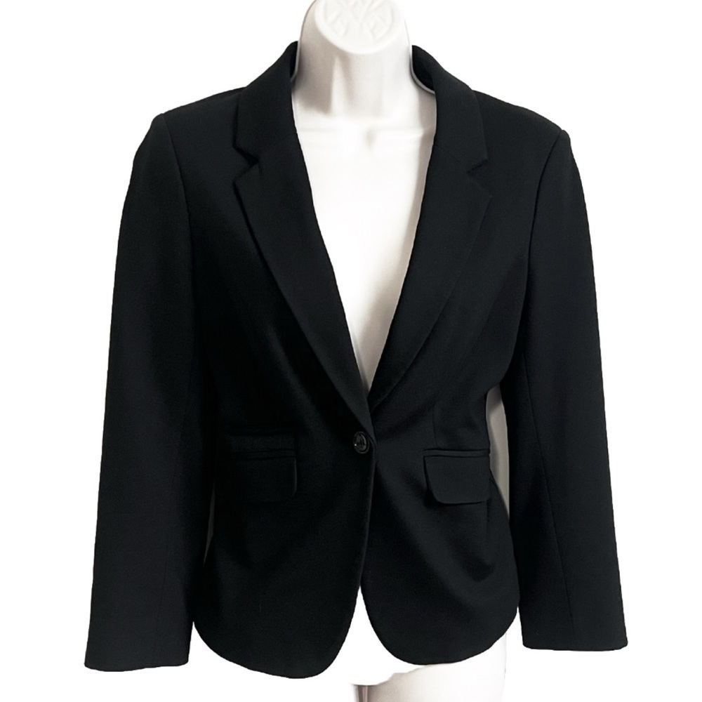 The Limited Long Sleeve V Neck Black Blazer Jacket Extra Small Single Breasted